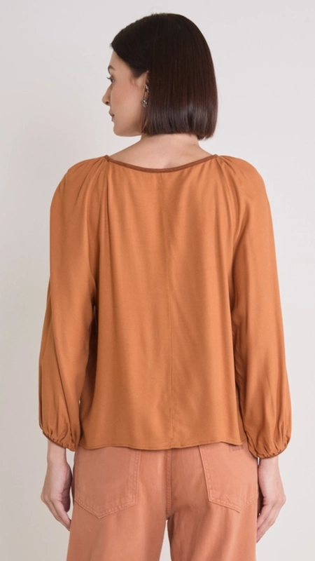 blusa crepe manga ampla forum
