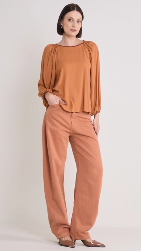 blusa crepe manga ampla forum