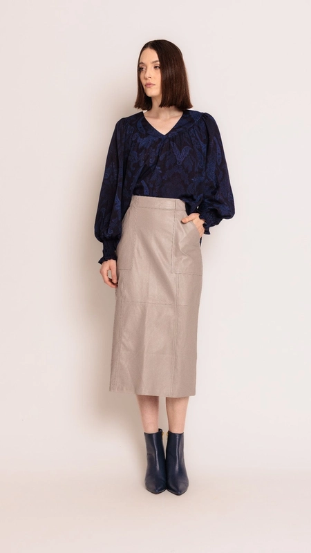 blusa ml chiffon arabesco borda barroca