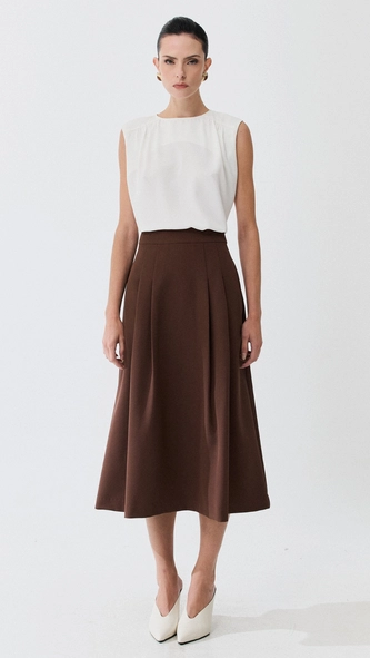 saia midi pregas elegance