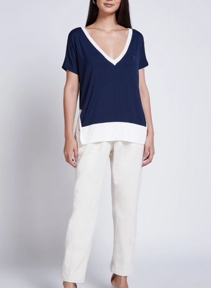 blusa dudalina navy