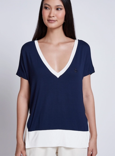 blusa dudalina navy
