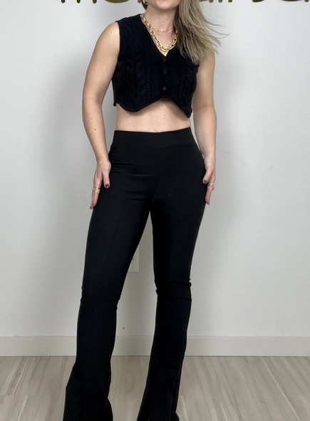 calça prada flare fenda