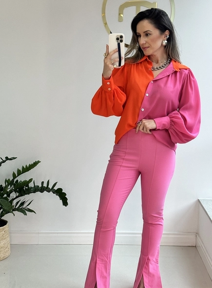 calça prada flare fenda