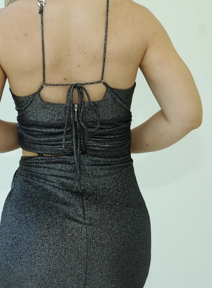 cropped lurex correntaria