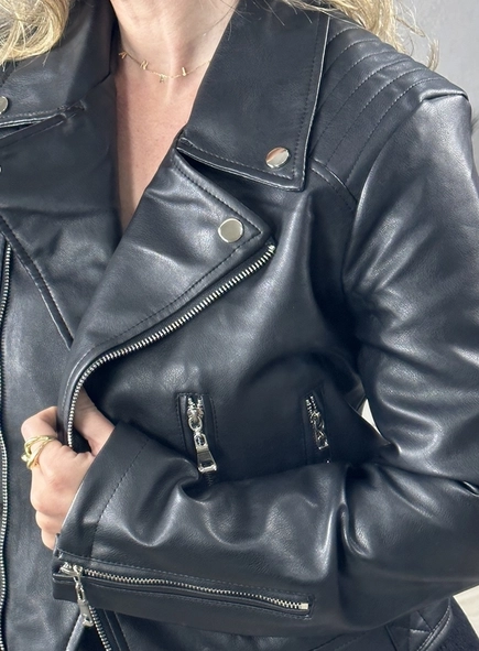 jaqueta biker pu