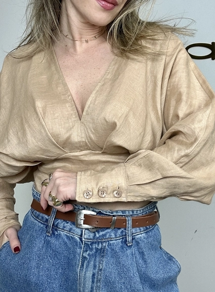 blusa de linho luiza