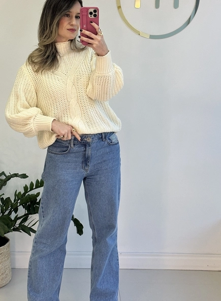 calca jeans forum raquel wide leg