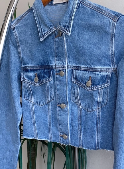 jaqueta jeans cropped mel