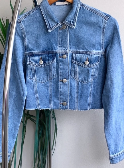jaqueta jeans cropped mel