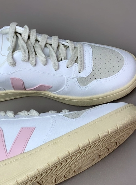 vert v10 branco e rosa claro vegano
