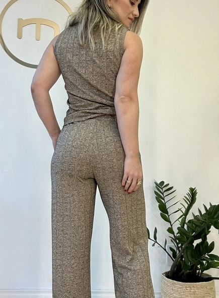 conjunto canelado mescla regata
