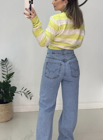 calca jeans forum bella wide leg