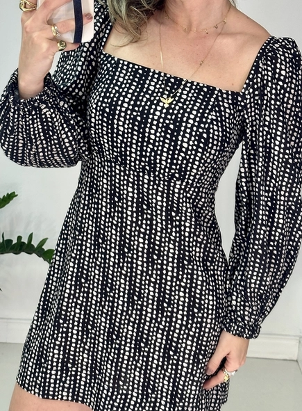 vestido curto lastex poá animale