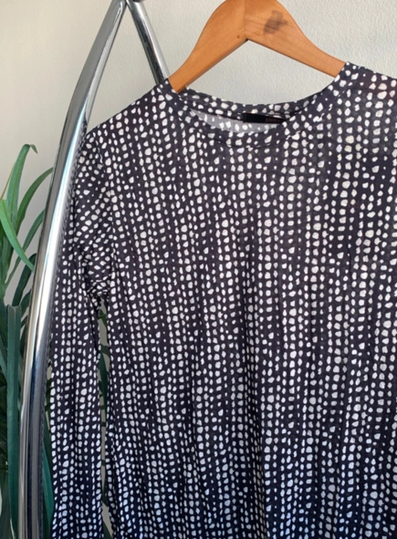 blusa manga longa poá animale
