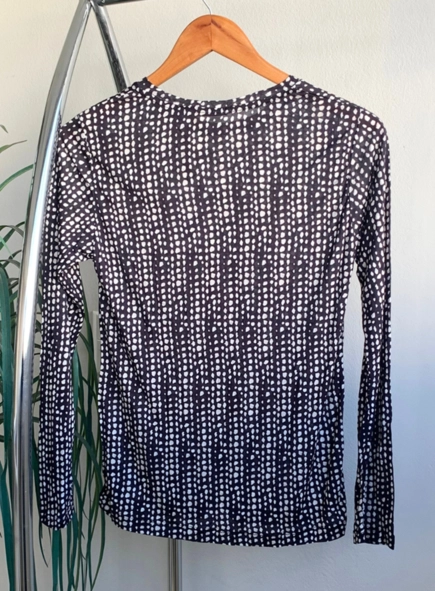 blusa manga longa poá animale