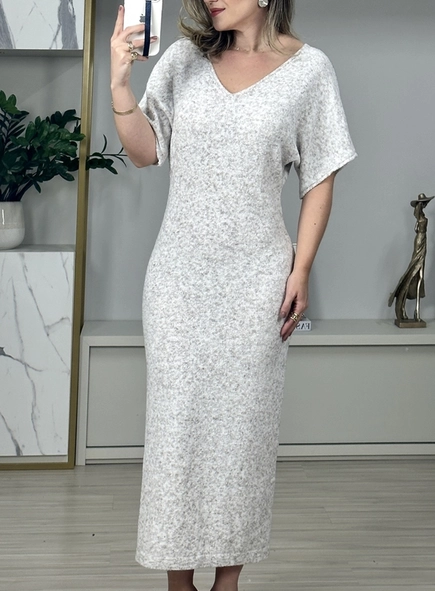 vestido midi tricô silvia
