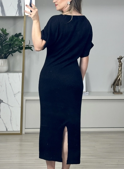 vestido midi tricô silvia