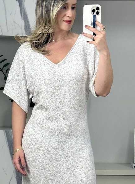 vestido midi tricô silvia