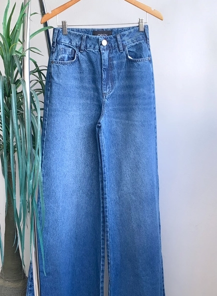 calca jeans pantalona open