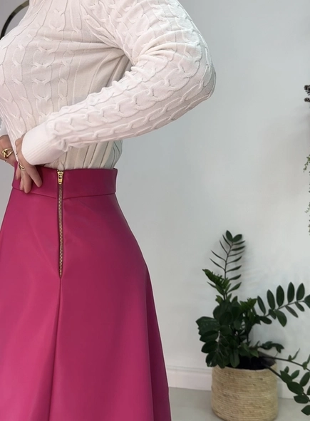 saia midi pu evasê lia