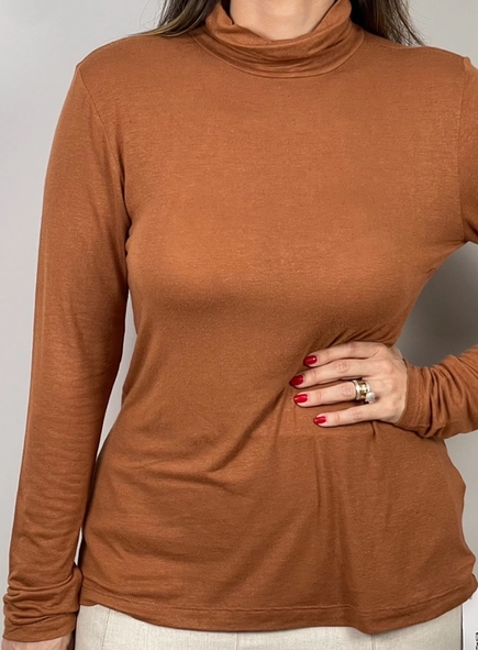 blusa manga longa gola alta valentina