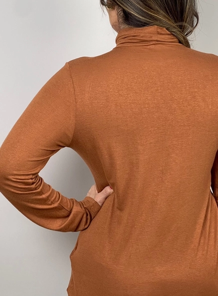 blusa manga longa gola alta valentina