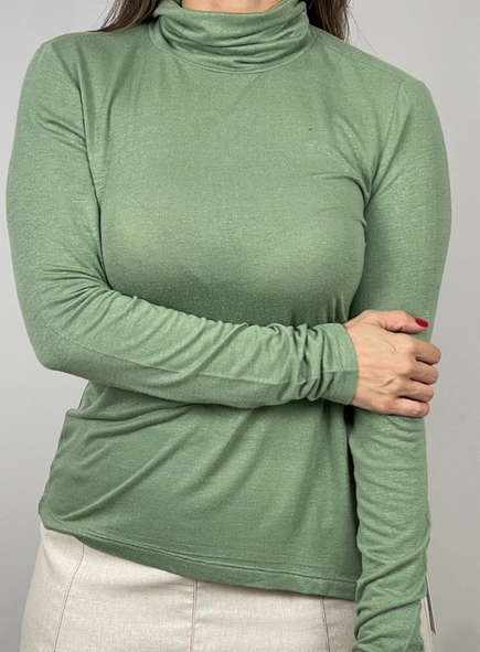 blusa manga longa gola alta valentina