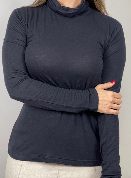 blusa manga longa gola alta valentina