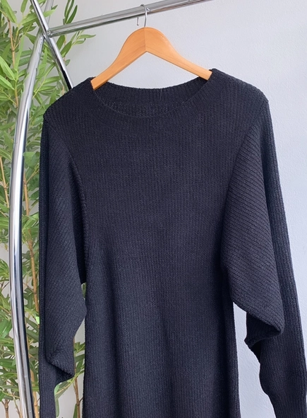 vestido tricot manga bufante bruna