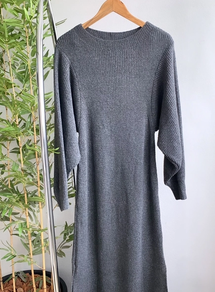 vestido tricot manga bufante bruna