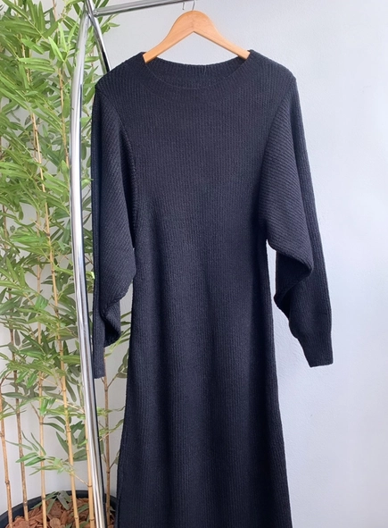 vestido tricot manga bufante bruna