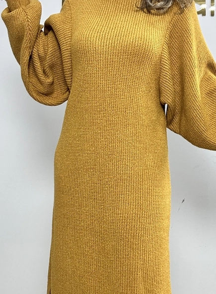 vestido tricot manga bufante bruna