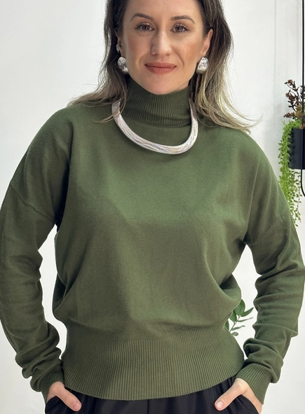 blusa tricot modal gola alta luana