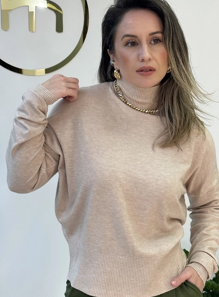 blusa tricot modal gola alta luana