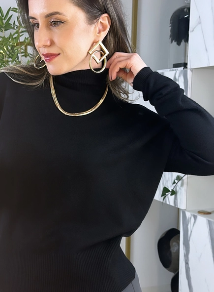 blusa tricot modal gola alta luana