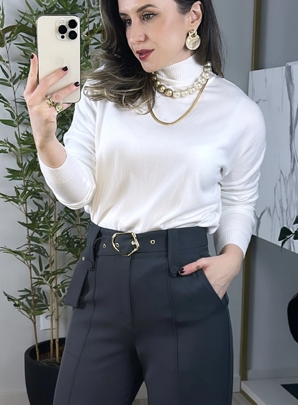 blusa tricot modal gola alta luana