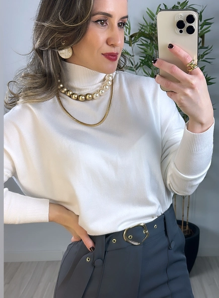 blusa tricot modal gola alta luana