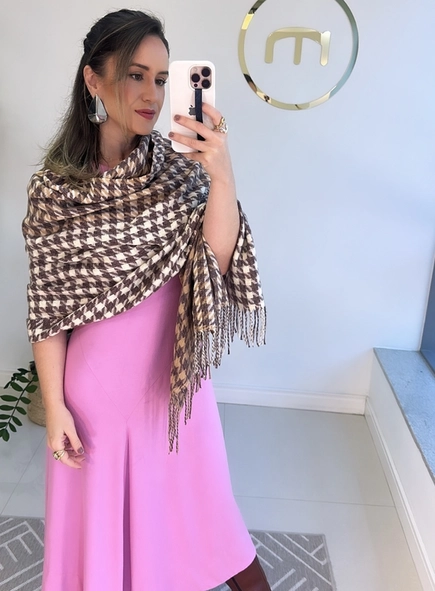 pashmina pied poule