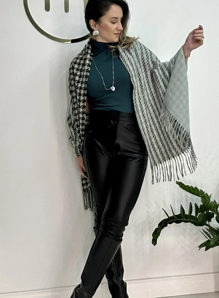 pashmina pied poule