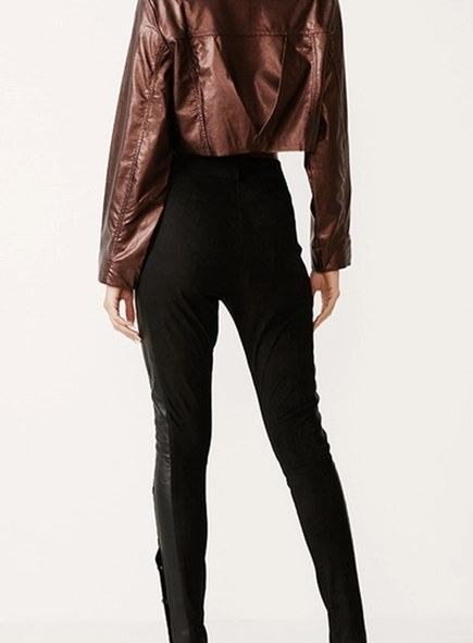 jaqueta camisa cropped metalizada
