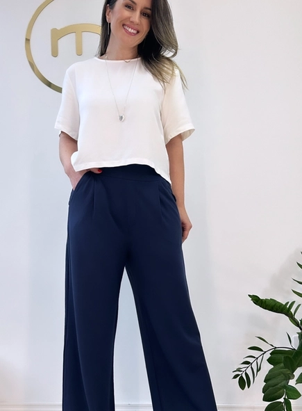blusa forum crepe abertura