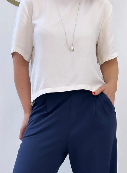 blusa forum crepe abertura