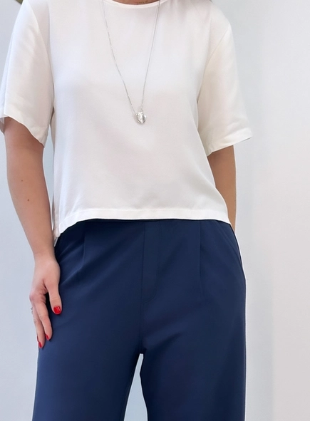 blusa forum crepe abertura