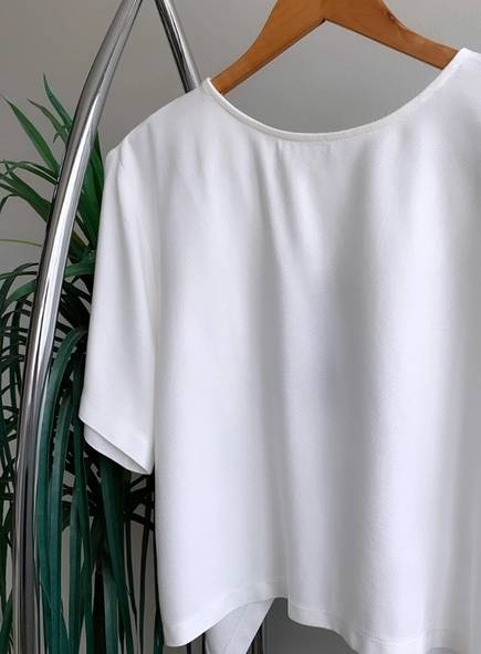 blusa forum crepe abertura