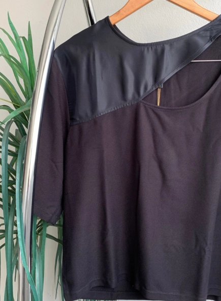 blusa forum crepe vazado