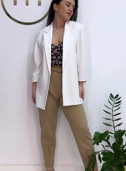 blazer crepe forum meia manga