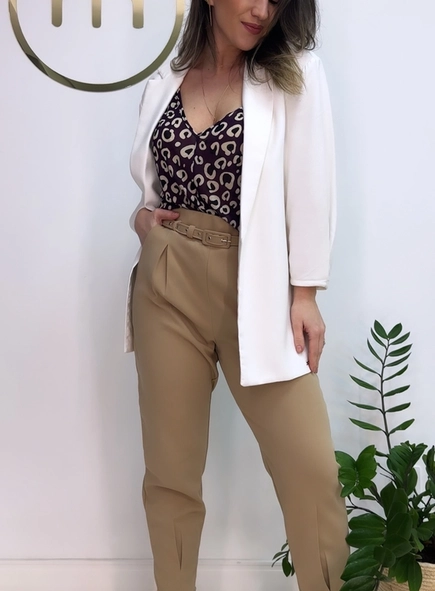 blazer crepe forum meia manga