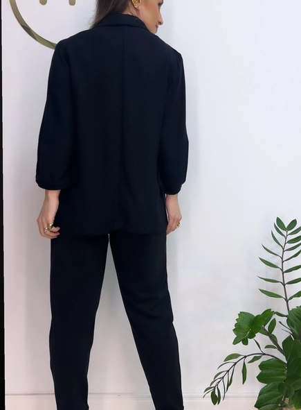 blazer crepe forum meia manga