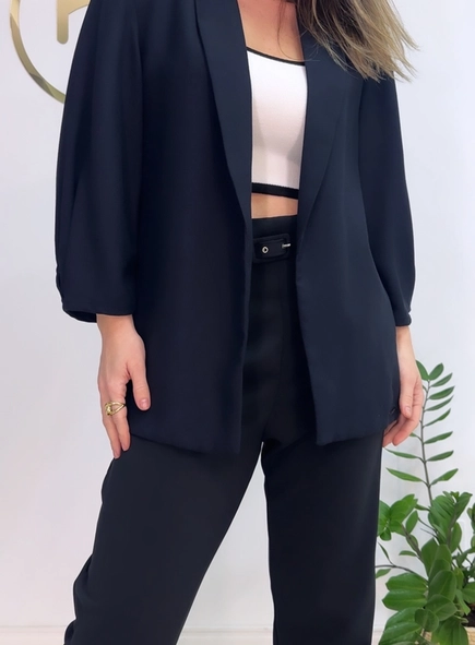 blazer crepe forum meia manga